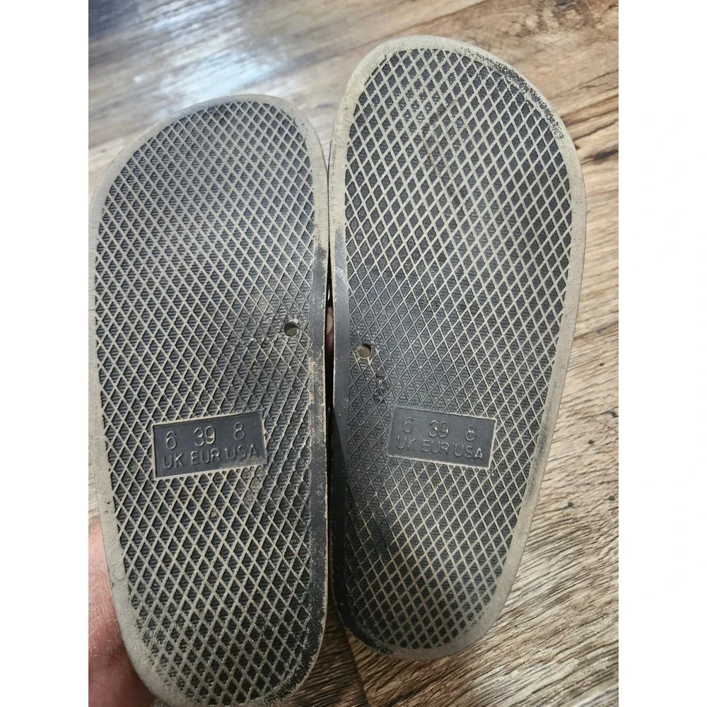 Guess Los Angeles Mens Black Crisscross Logo Slide Sandals Slip On Shoes